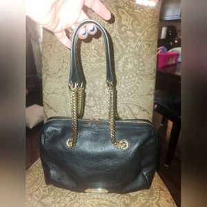 Versace Collection Black Leather Handbag